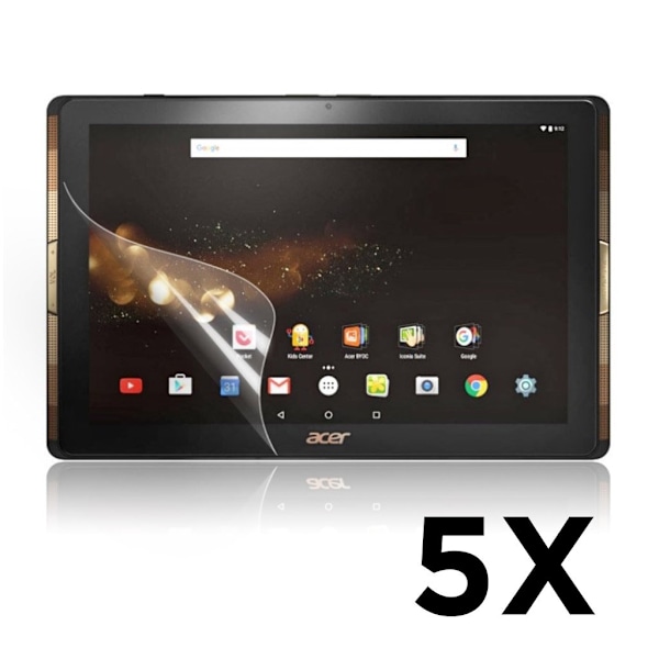 Acer Iconia Tab 10 A3-A40 Ultra klart beskyttelsesfilm 5 stk pakke Transparent