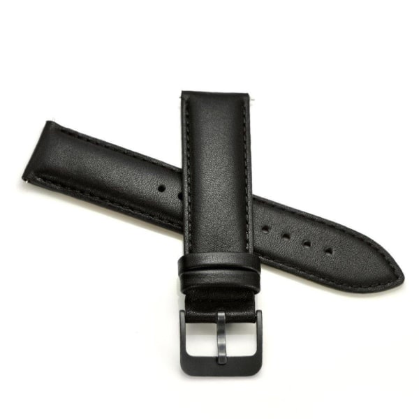 Samsung Gear Sport cowhide leather watch band - Black Black