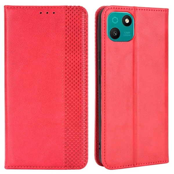 Bofink Vintage Wiko T10 Læder Etui - Rød Red
