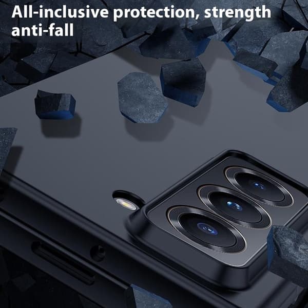 Samsung Galaxy Z Fold Special Case Skin-Touch Texture Hard Bumpresistent Folding Phone Cover - Lilla Purple
