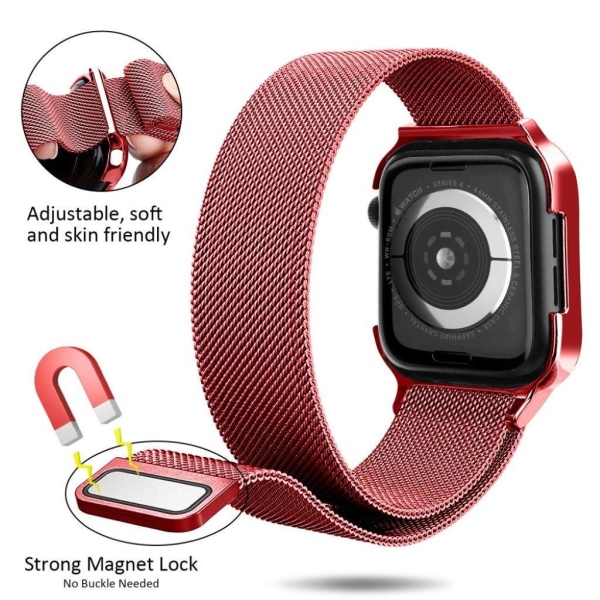Apple Watch serie 4 40mm urrem i rustfrit stål - rød Red