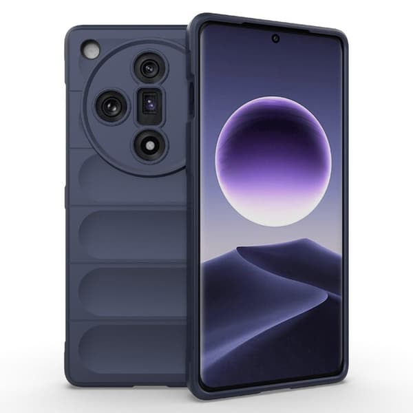 Mjukt greppformat Oppo Find X7 skal - Mörkblå Blå