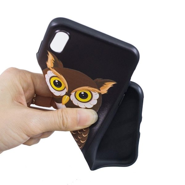 iPhone Xs Max präglat mjukt fodral - Vacker Uggla multifärg