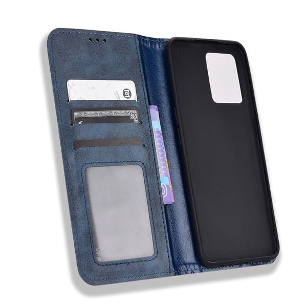Bofink Vintage Realme 9 Pro nahkakotelo - Sininen Blue