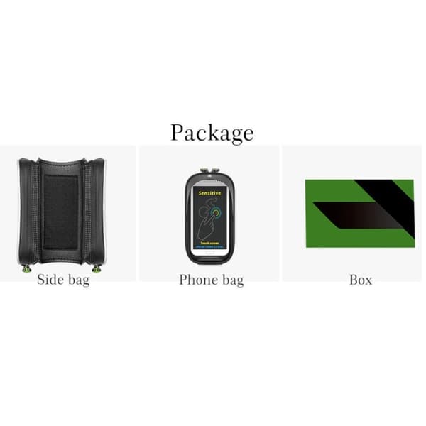 ROCKBROS cykeltaske til overrøret med touch screen-vindue til 5,8" smartphone - Meteor Black