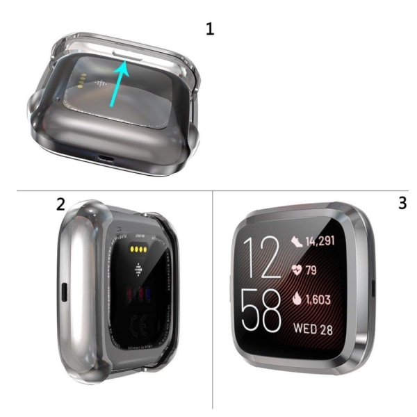 Fitbit Versa 2 electroplating case - Grey Silvergrå