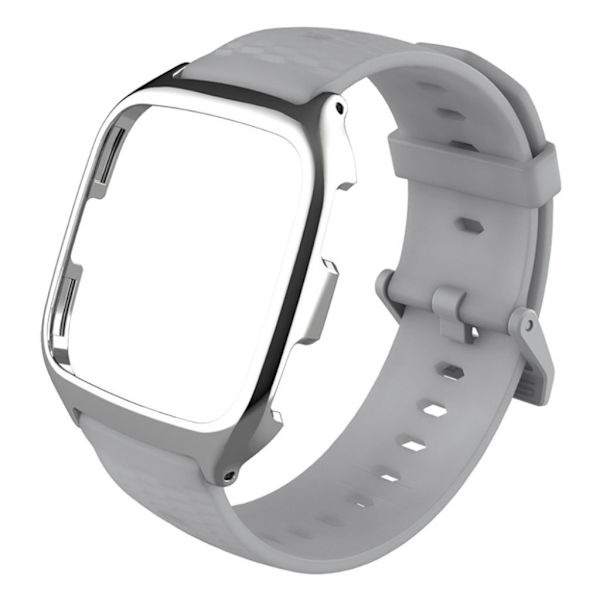 MIJOBS Fitbit Versa honeycomb metall watch band - Grå Silver grey