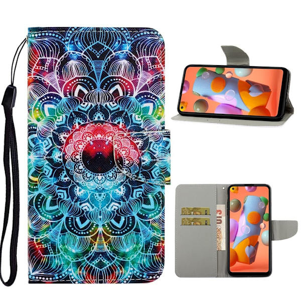 Wonderland Huawei P40 Lite E flip etui - Mandala Blomst Multicolor