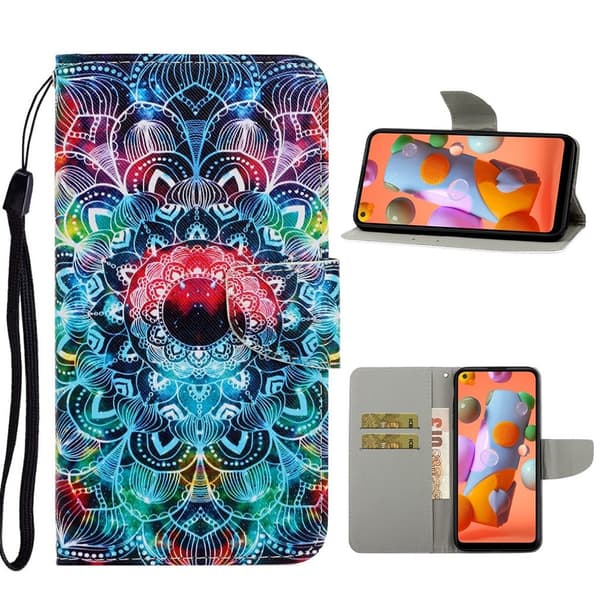 Wonderland Huawei P40 Lite E kotelot - Mandala Kukka Multicolor