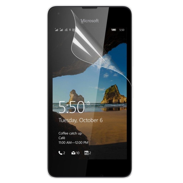 Skærmbeskyttelse til Microsoft Lumia 550. 5 stk. Transparent
