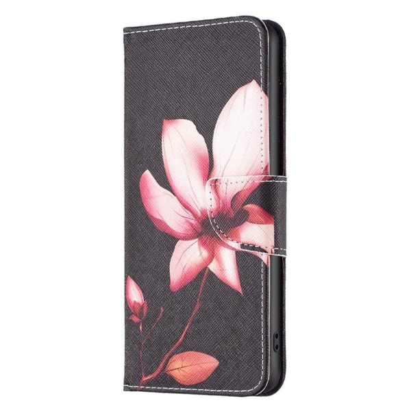 Wonderland Samsung Galaxy M23 flip etui - Pink Blomst Black