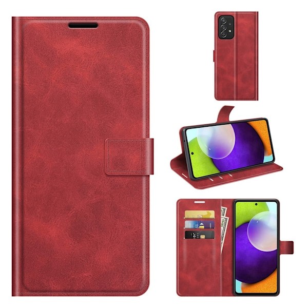 Læderetui med Pung til Samsung Galaxy A52s 5G / A52 5g / A52 - Rød Red