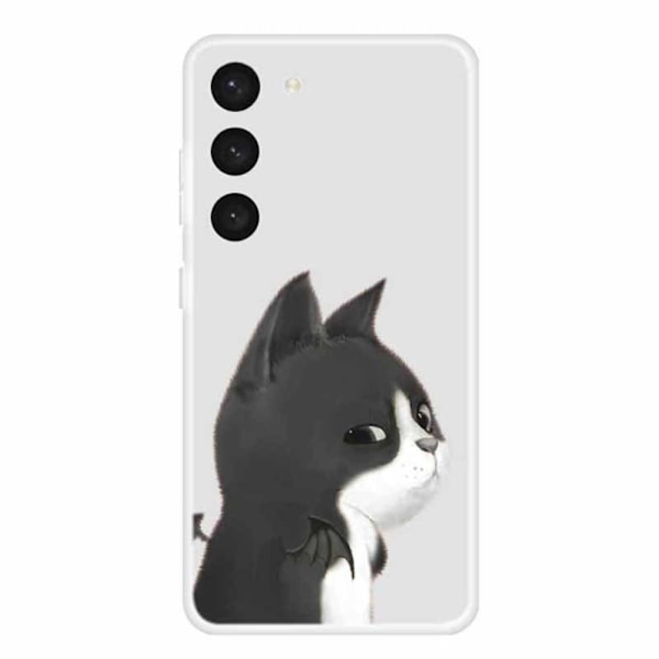 Deco Samsung Galaxy S23 Plus skal - Katt Vit