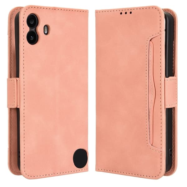 Moderne Nothing CMF Phone 1 læderetui med pung - Lyserød Pink