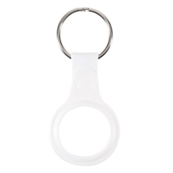 AirTags TPU-deksel med nøkkelring - Hvit White
