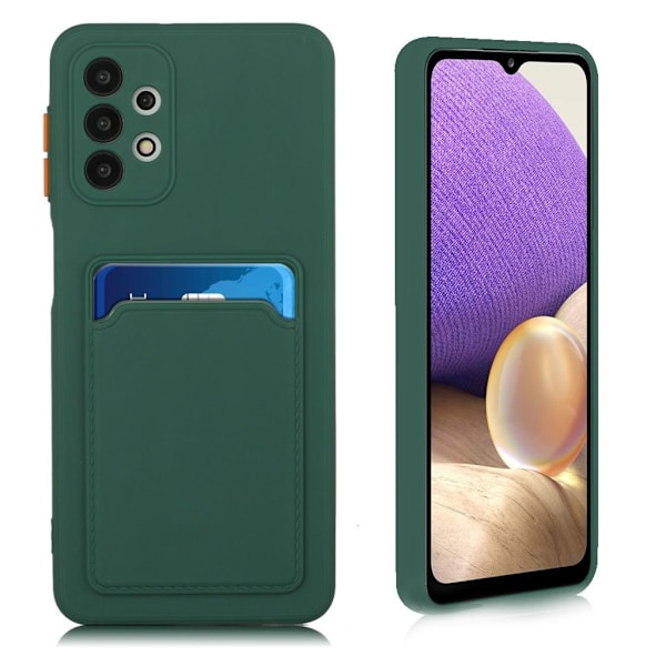 Samsung Galaxy A32 skal med korthållare - Grön Grön