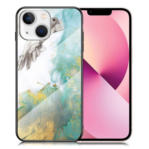 Fantasy Marmor iPhone 13 Mini skal - Flygande Duva Marmor multifärg