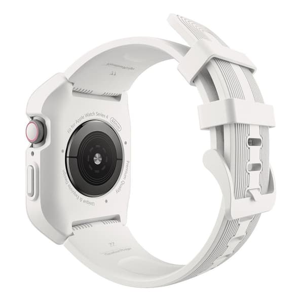 Apple Watch Series 5 44 mm avtagbart klockarmband i silikon - Vit Vit