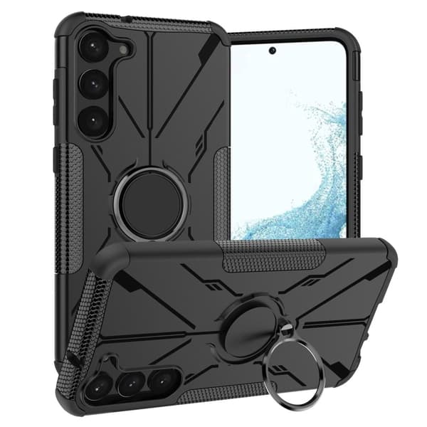 Kickstand-deksel med magnetisk ark for Samsung Galaxy S23 Plus - Svart Black