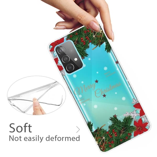 Jul Samsung Galaxy A52 5G / A52 fodral - Pinje Och Snöflingor multifärg
