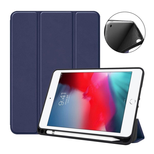 iPad Mini (2019) tre-fold læderetui - Mørkelilla Purple