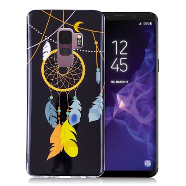 Samsung Galaxy S9 noctilucent Mønster IMD TPU gel etui - Fjer Drømmefanger Multicolor