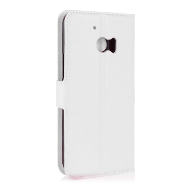 Mankell flip-etui i læder med litchi overflade til HTC 10 - Hvid White