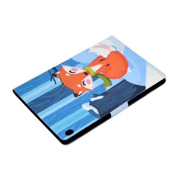 Lenovo Tab M10 läderfodral med mönsterutskrift - Räv Blå