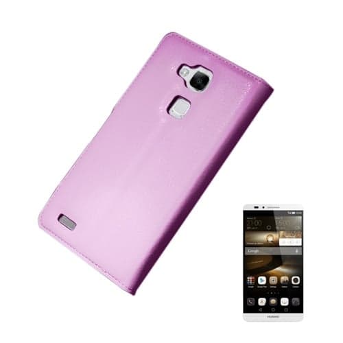 Kvist Huawei Ascend Mate7 Lær Flipp Etui - Rosa Pink