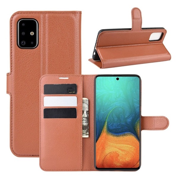 Classic Samsung Galaxy A71 etui – Brun Brown