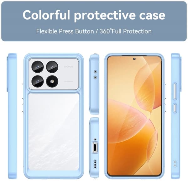 Xiaomi Redmi K70 / Xiaomi Redmi K70 Pro smart akryldeksel - Blå Blue