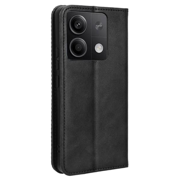 Bofink Vintage Xiaomi Redmi Note 13 5G  nahkakotelo - Musta Black