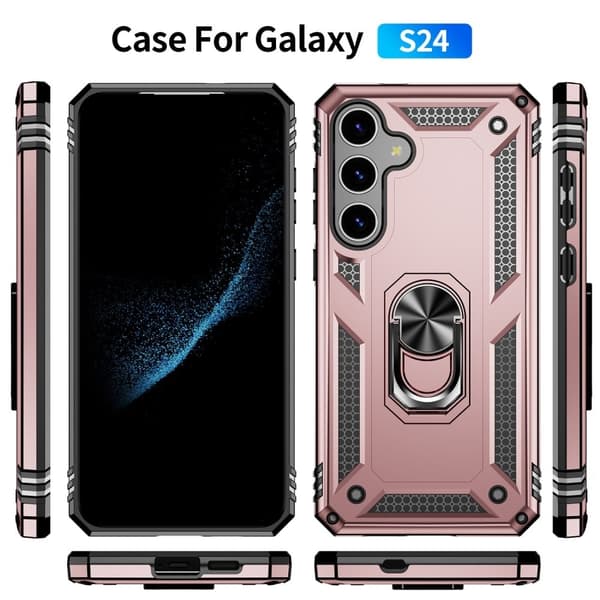 Bofink Combat Samsung Galaxy S24 kotelot - Kullankeltainen Pink