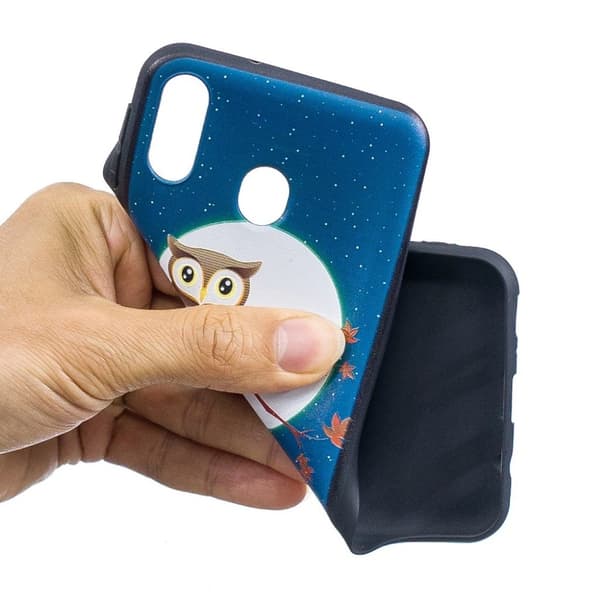 Imagine Samsung Galaxy M20 deksel - Ugle på gren Blue