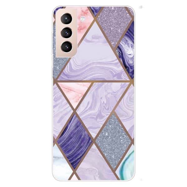 Marble Samsung Galaxy S22 Plus Suojakotelo - Triangles In Diamond Marble Multicolor