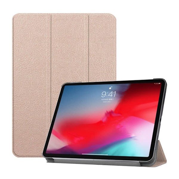 iPad Pro 11 inch (2018) vikbart syntetläder tablett skyddsfodral - Ros Guld Rosa