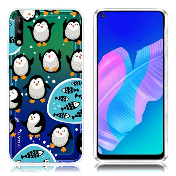 Deco Huawei P40 Lite E Cover - Lille Pingvin White