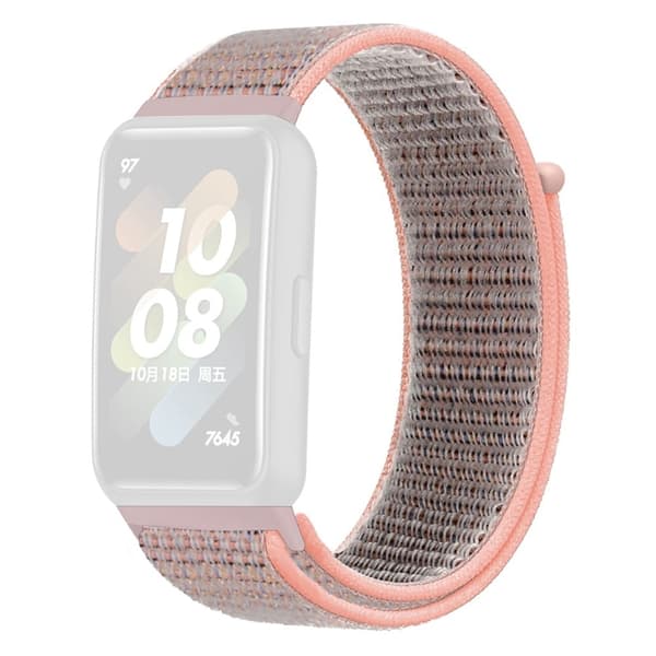 Huawei Band 7 klokkerem i nylon - Rosa Pink