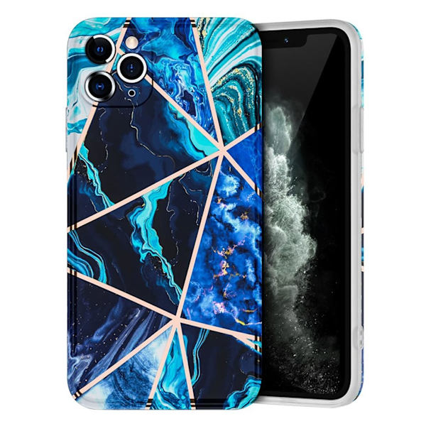 Marble design iPhone 11 Pro Max kotelot - Sininen Blue