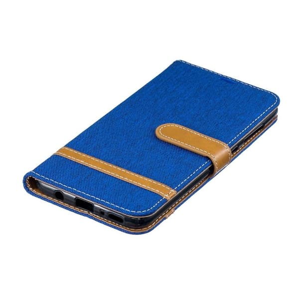 Jeans Samsung Galaxy A70 flip case - Vauvasininen Blue