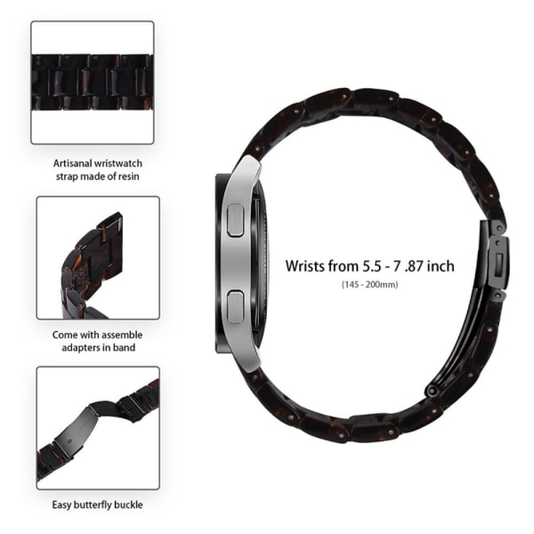 20 mm Garmin Vivomove 3 klockarmband i resin - Mörkt Kaffe Brun