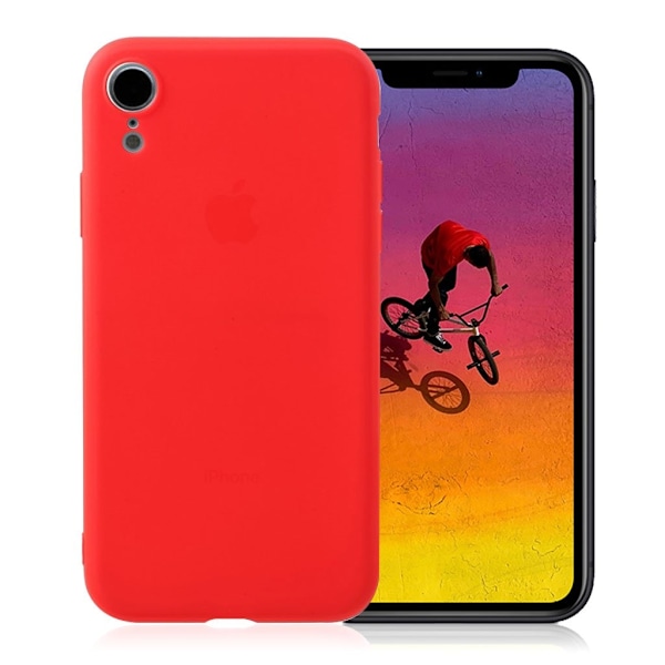 iPhone Xr Sormejälki Hylkivä Matta Pintainen Pehmeä Muovinen Takasuoja Kuori - Punainen Red