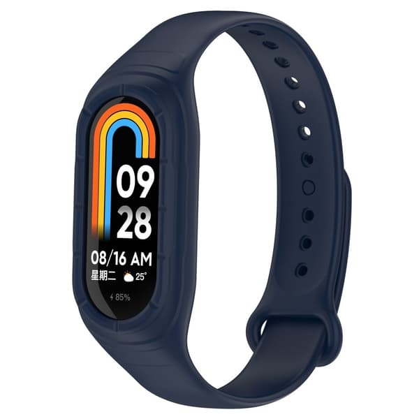 Xiaomi Smart Band 8 silikonerem med integreret cover - Midnatsblå Blue