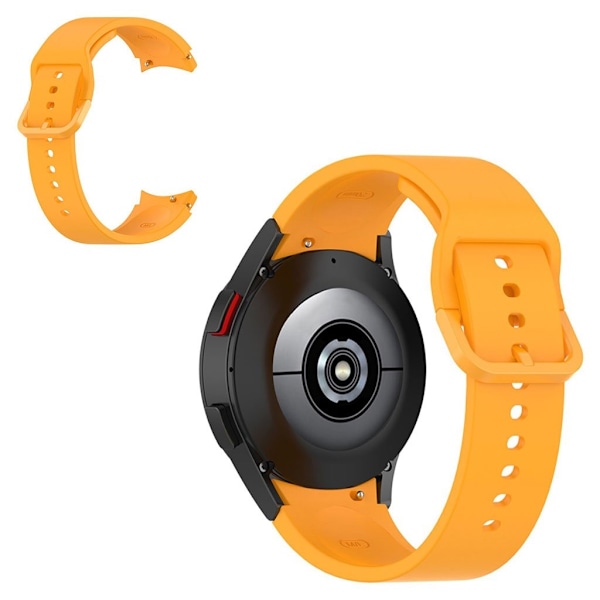 20 mm silikoneurrem med farvet spænde til Samsung Watch - Gul Yellow