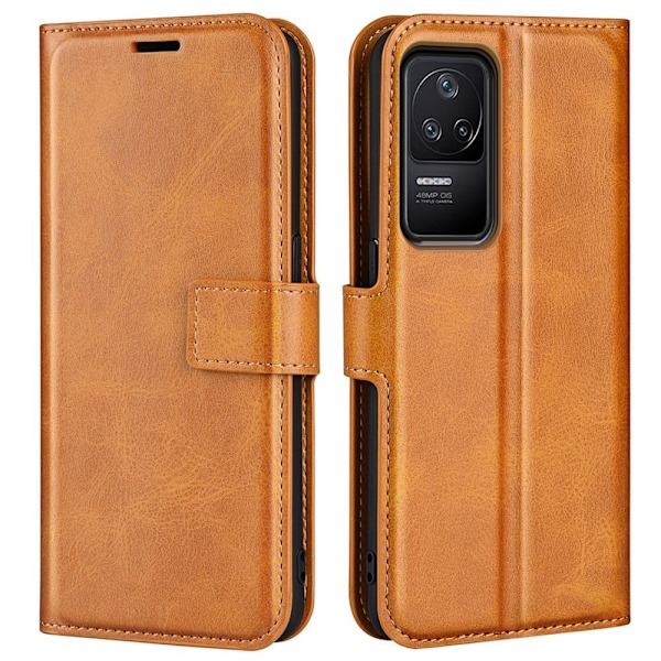 Lompakko Nahkakotelo For Xiaomi Poco F4 / Redmi K40s - Keltainen Brown
