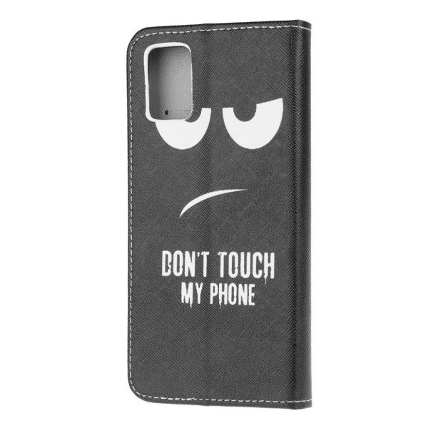 wonderland Samsung Galaxy A72 5G flip etui - Don't Touch My Phone Black