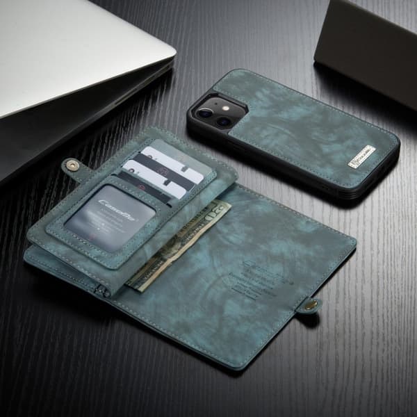 CaseMe iPhone 12 Mini fodral med blixtlås - Grön Grön