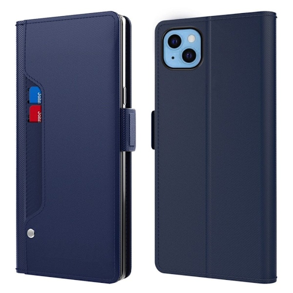 Phone Suojakotelo With Make-up Mirror And Slick Design For iPhone 13 - Sininen Blue