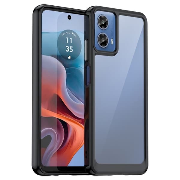 Motorola Moto G34 smart akryl cover - Sort Black