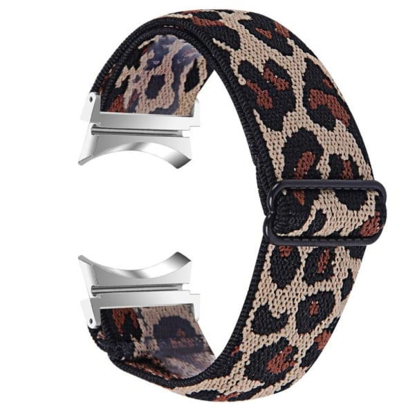 Samsung Galaxy Watch 5 / 4 elastinen nailon ranneke - Leopardi Brown